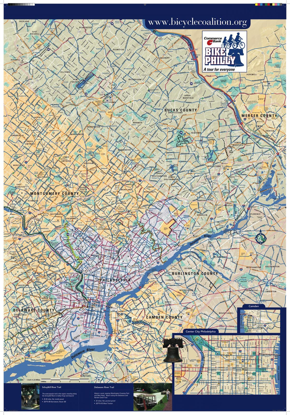 Philly bici mappa