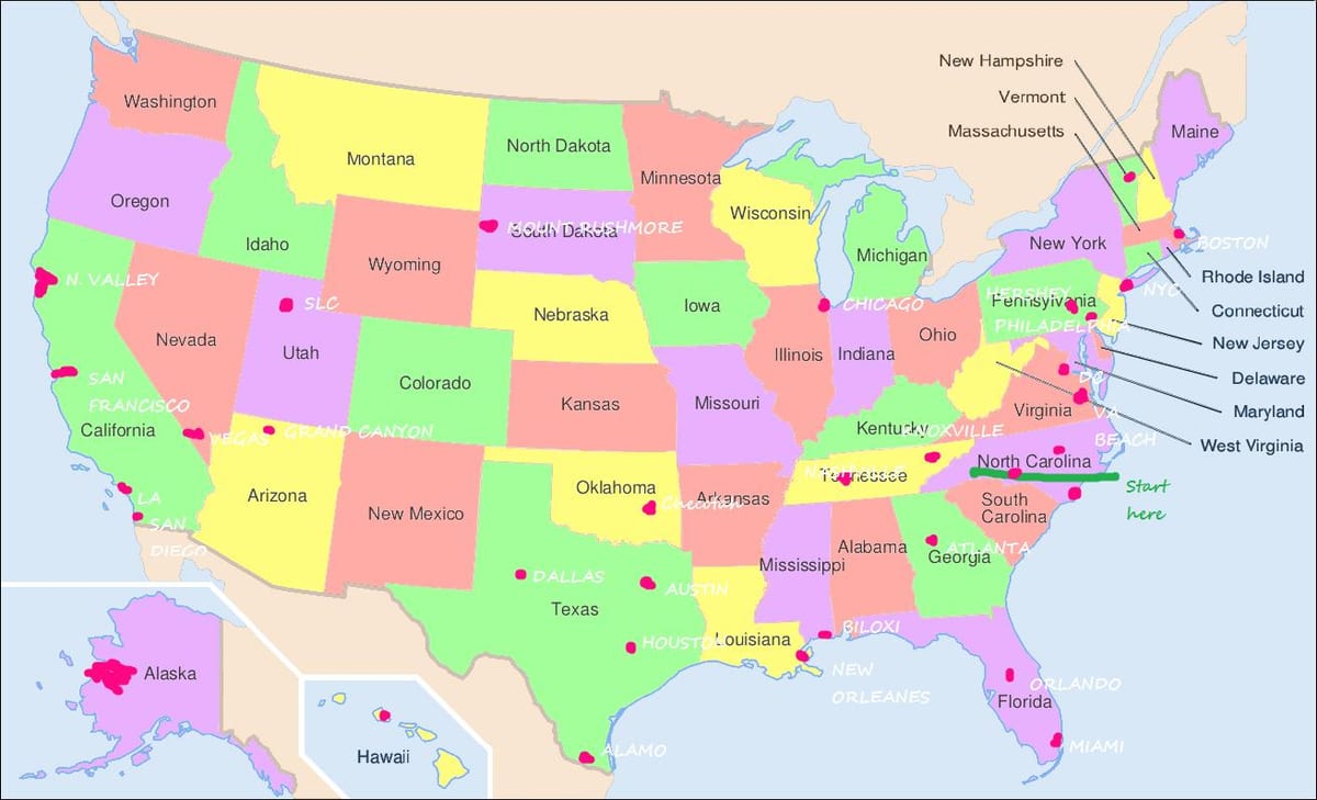 Philadelphia usa mappa