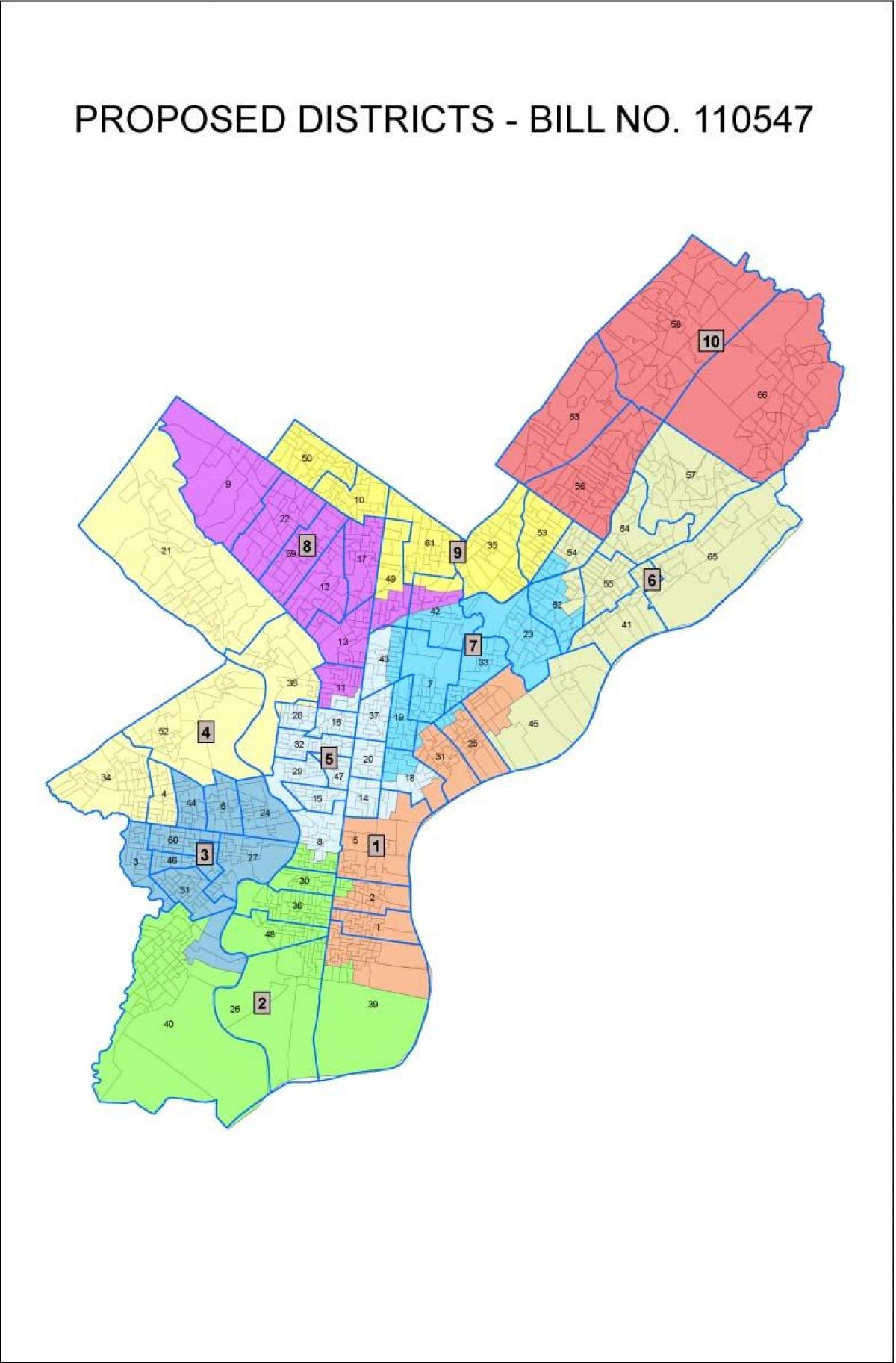 Philadelphia mappa della città