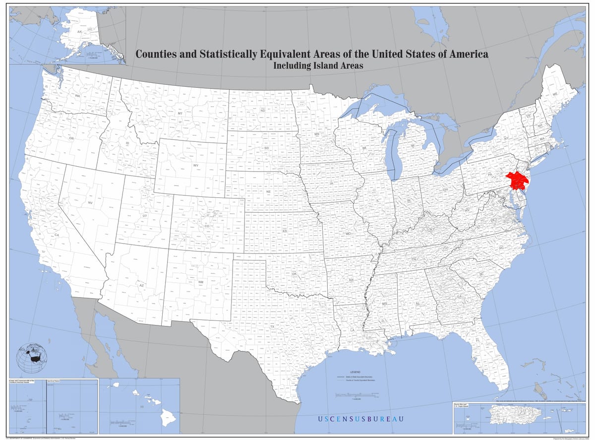 Philadelphia sulla mappa