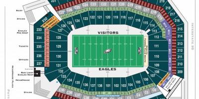 Philadelphia eagles stadio mappa
