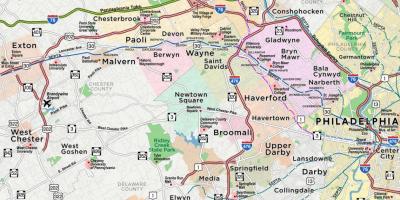 Mappa della linea principale Philadelphia